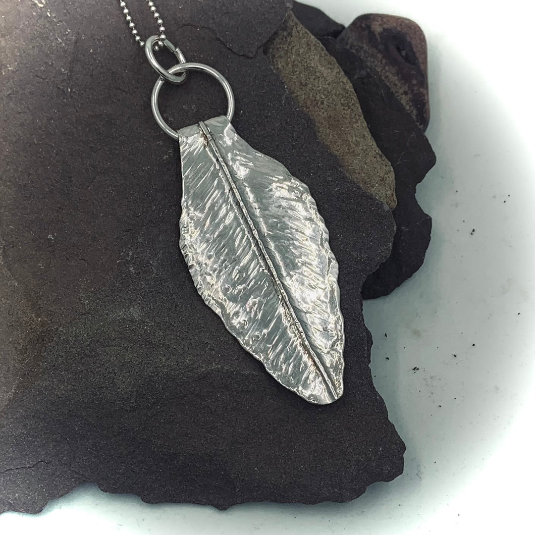 Handcrafted Sterling Silver Leaf Pendant