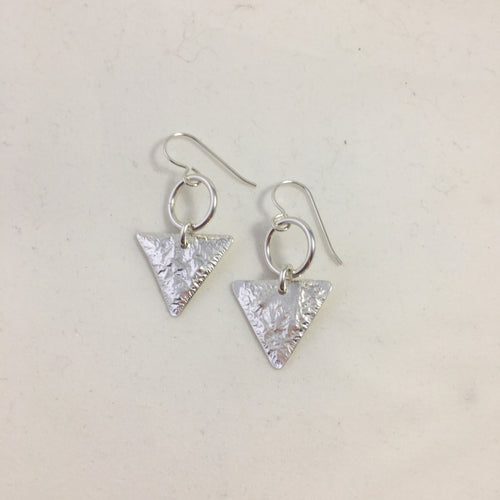 Fused sterling and fine silver earrings