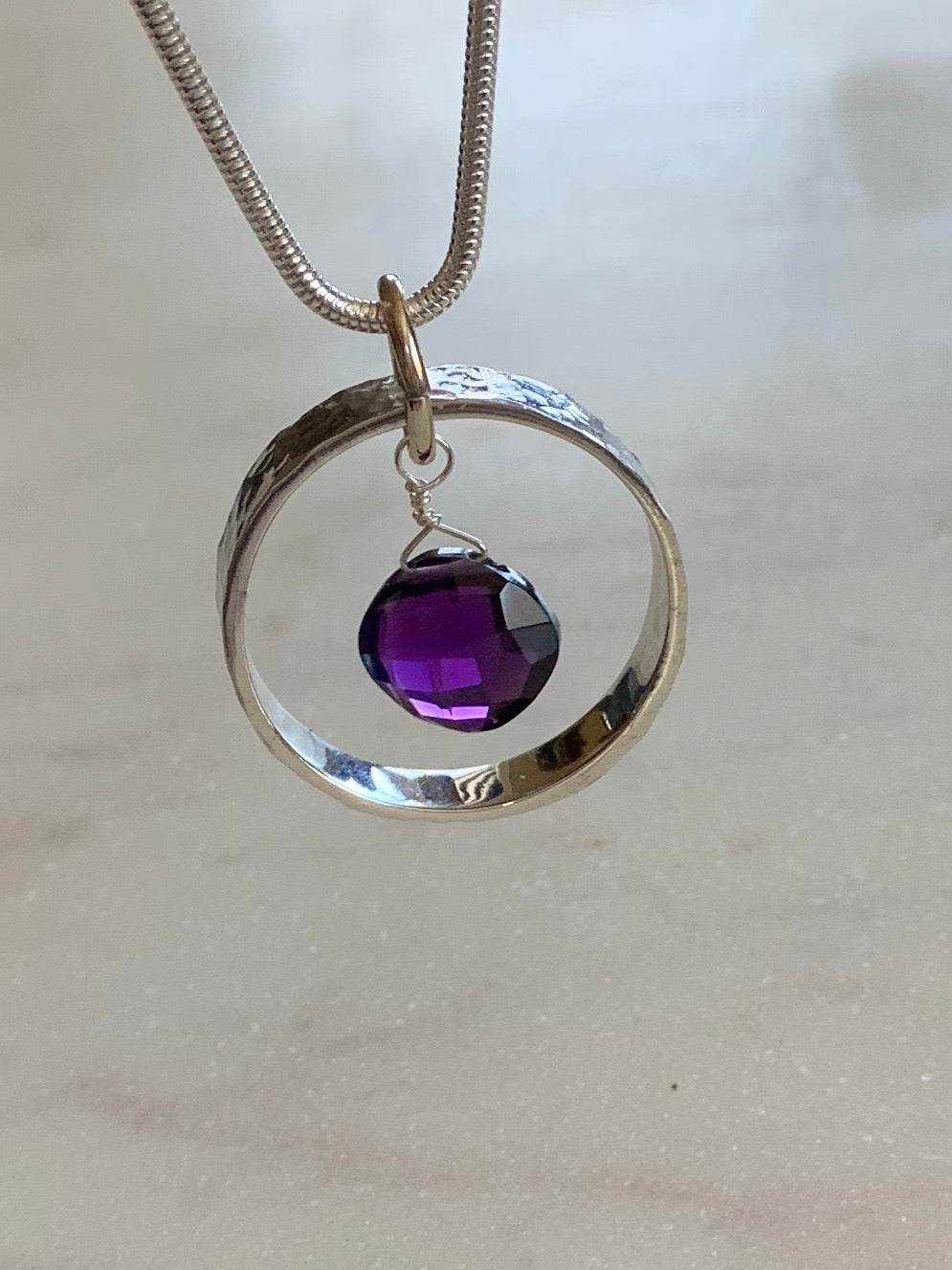 Eternal Love pendant (purple quartz)
